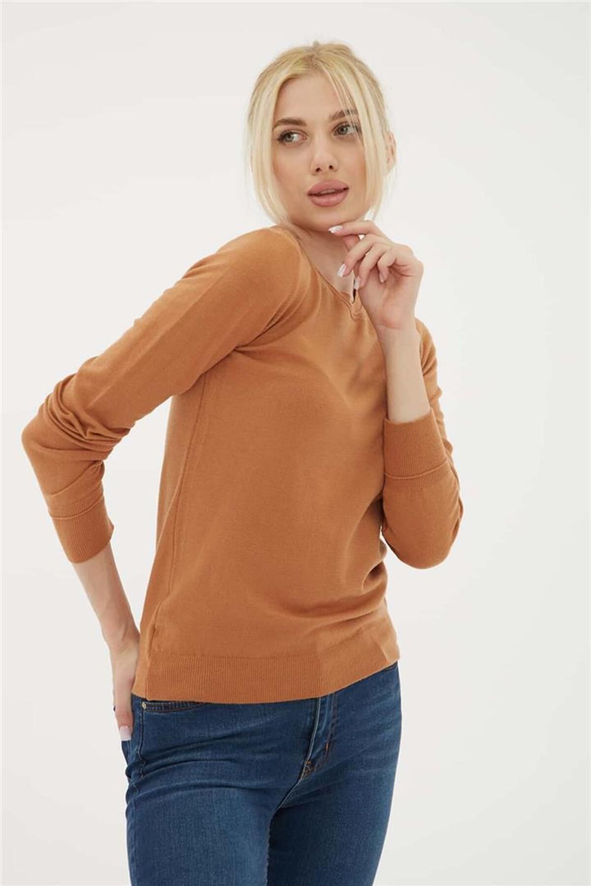 Camel crew neck sweater womens outlet