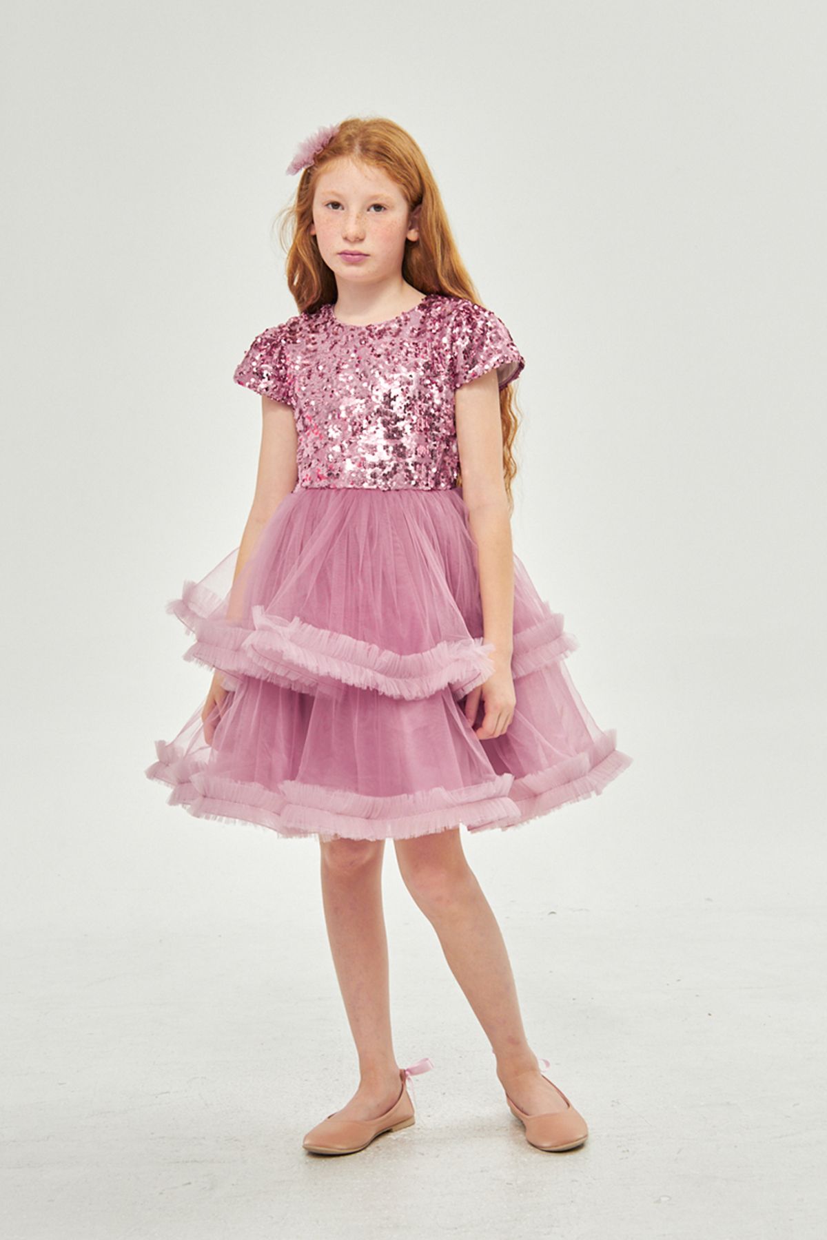 Jolanda-FLUFFY SKIRT SEQUINED GIRL'S DRESS 3