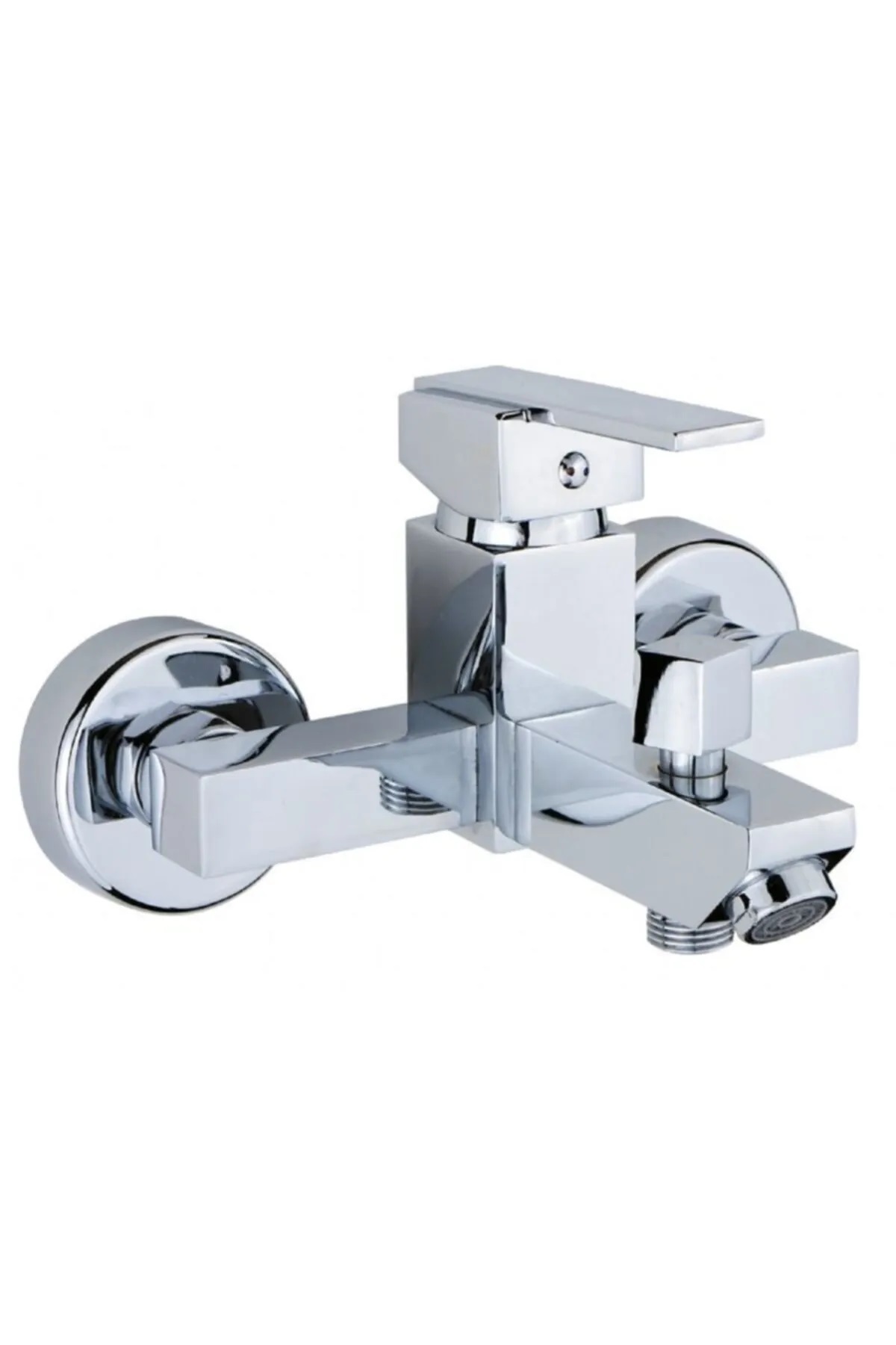 VSA Krom Kare Ağır Gövde Banyo Duş Bataryası Aç Kapa Batarya Musluk