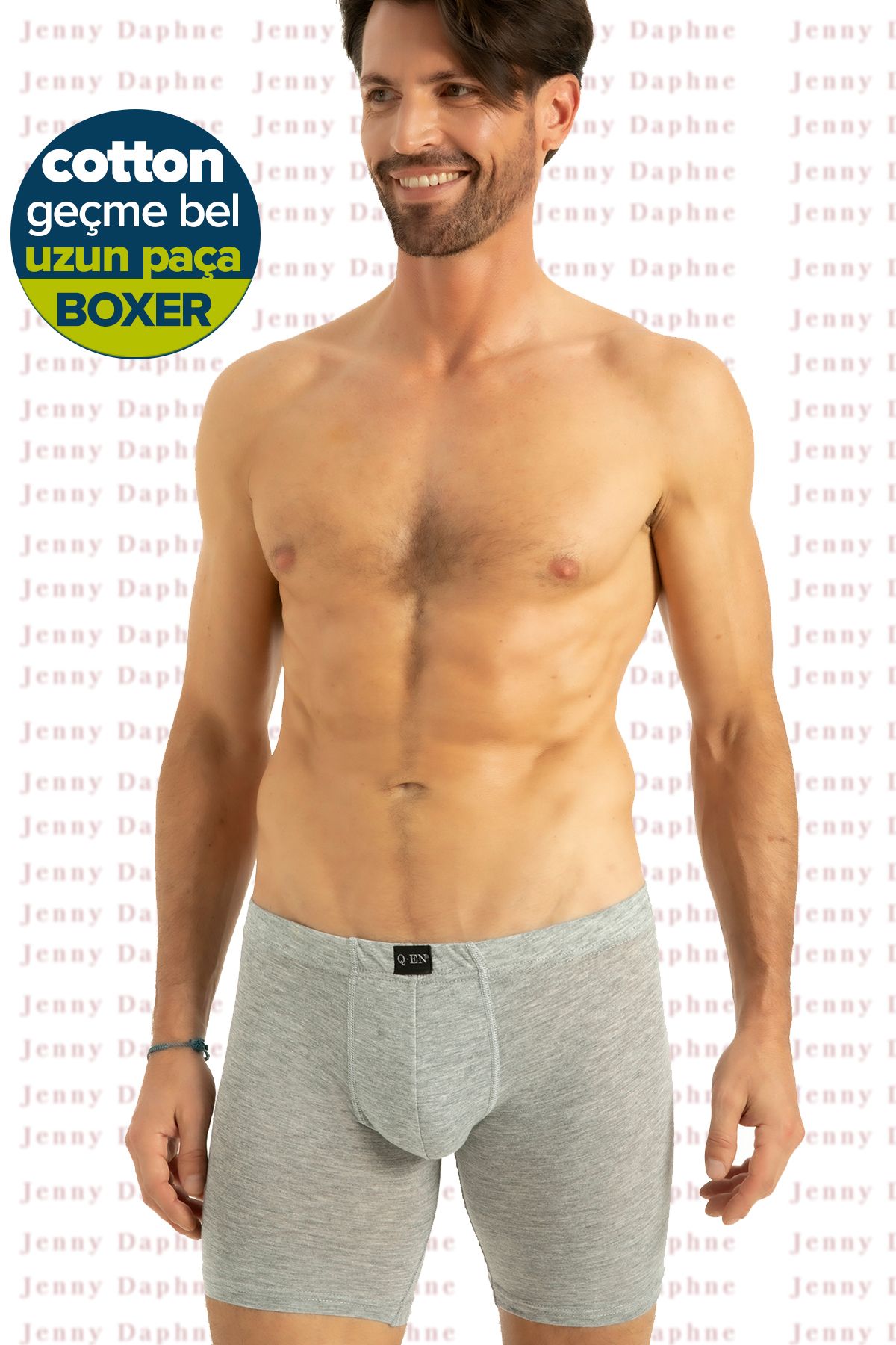 Jenny Daphne Boxer Shorts Gray Solid color Trendyol