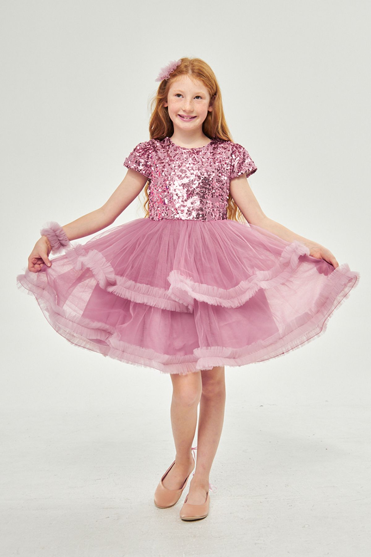 Jolanda-FLUFFY SKIRT SEQUINED GIRL'S DRESS 2