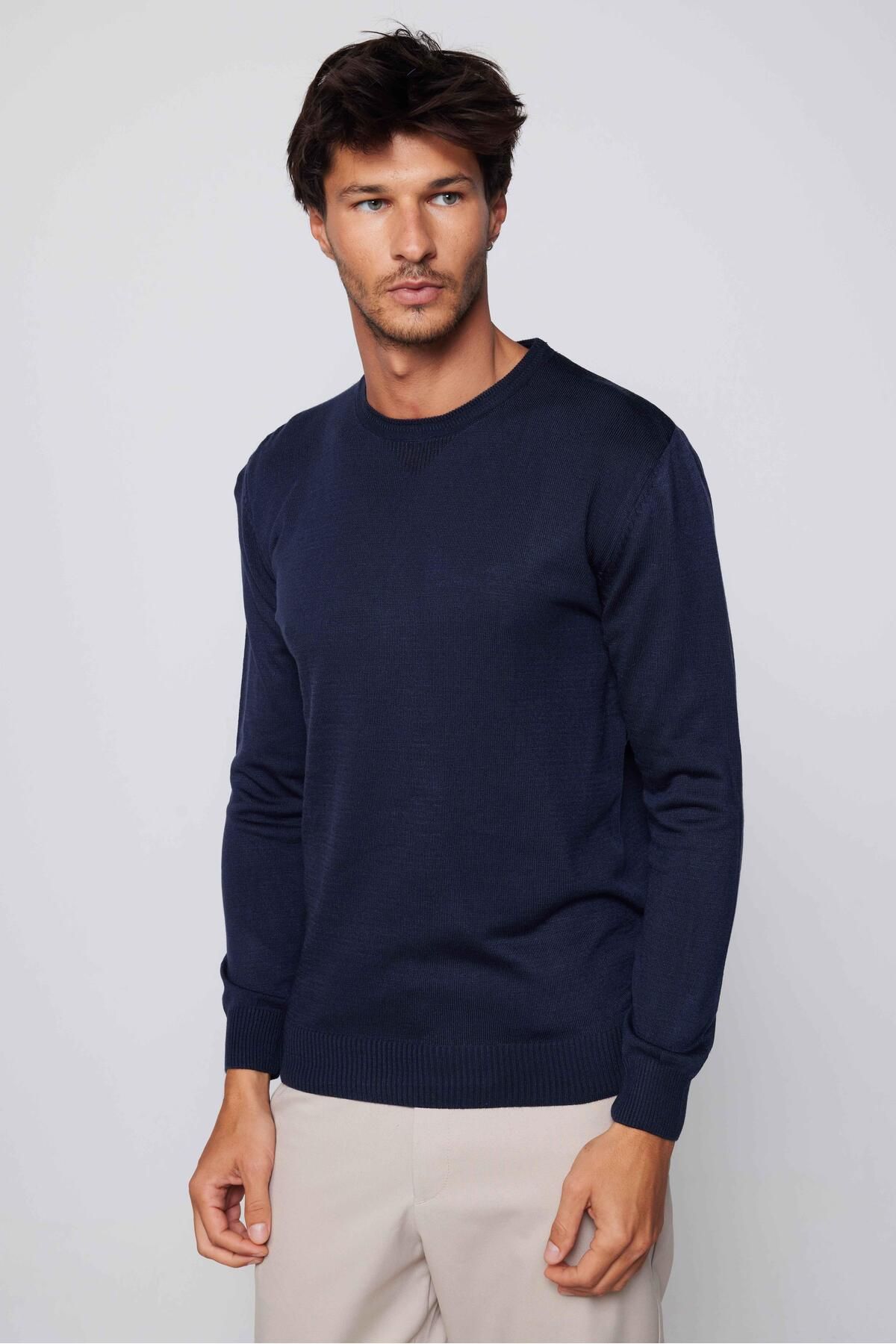 Dark blue sweater best sale mens