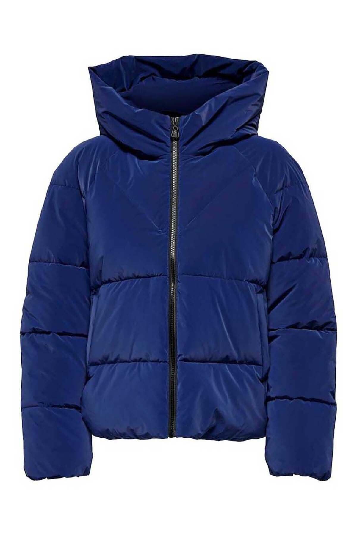 Dark blue shop puffer coat