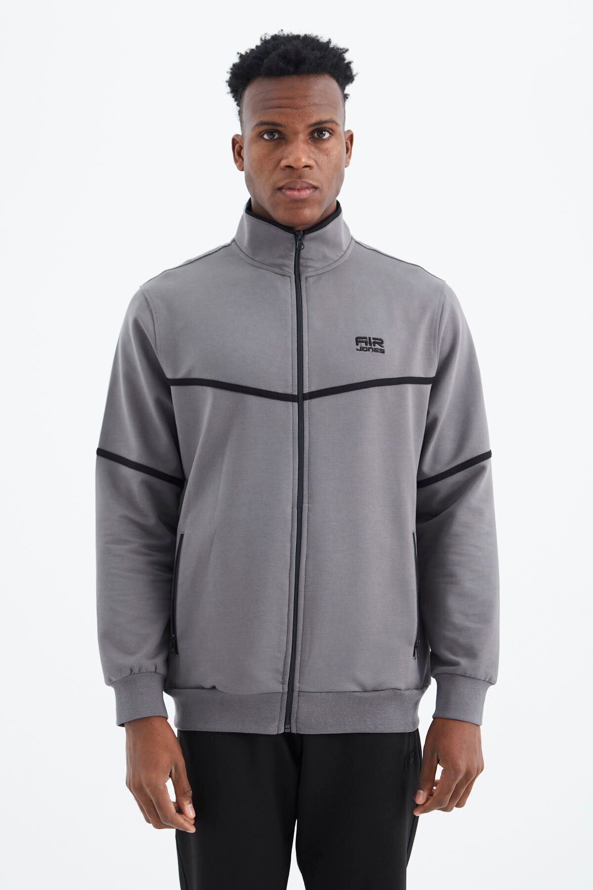Dark grey cheap mens tracksuit
