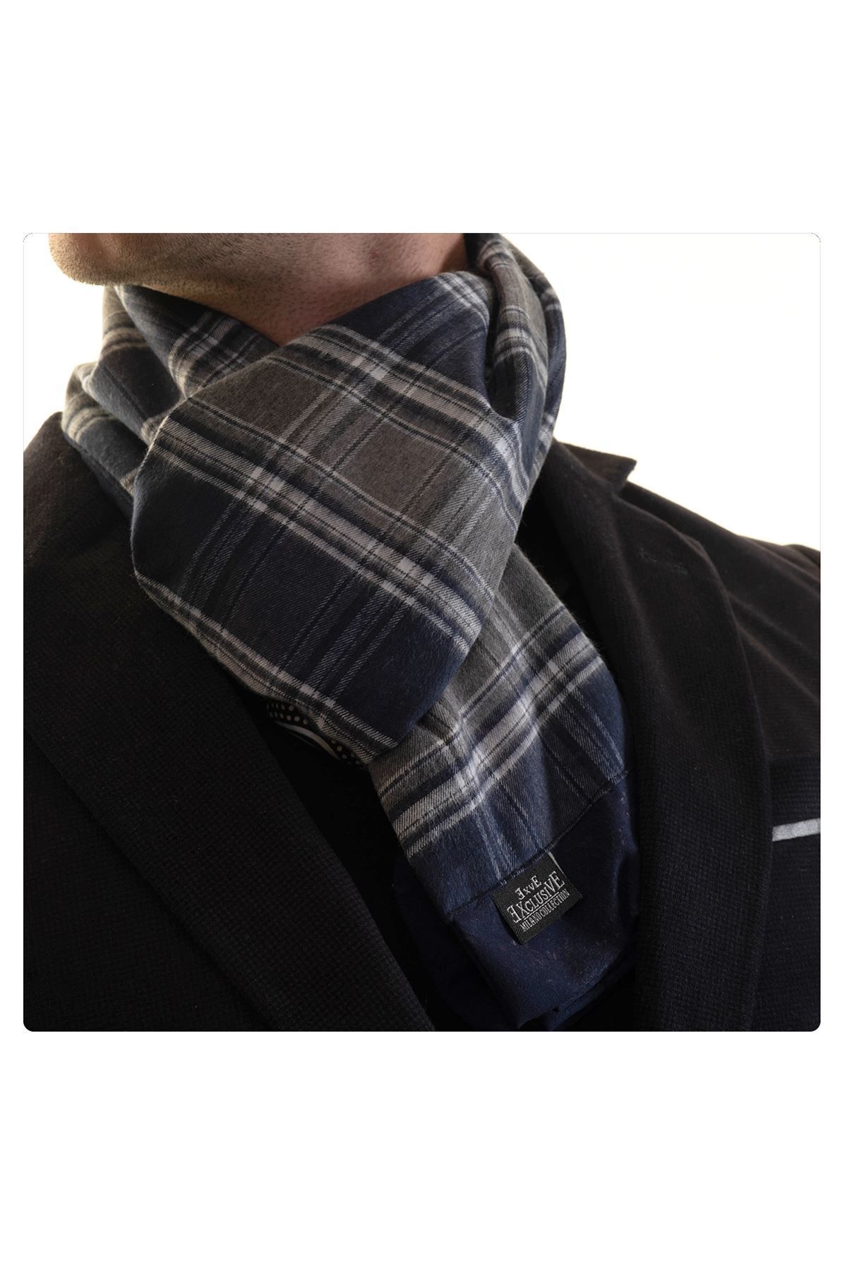 Navy and 2025 gray scarf