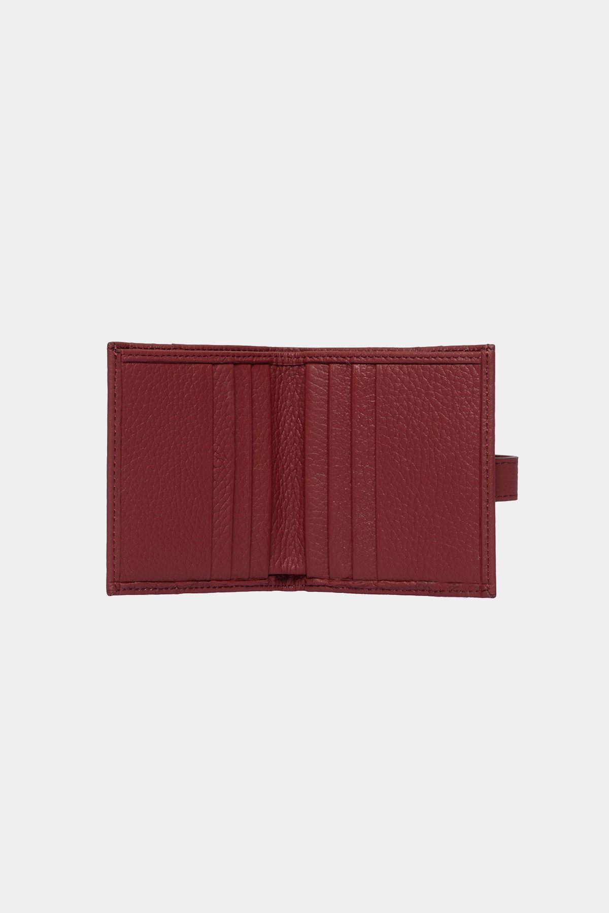 Grande-3803 Portofel din piele naturală cu design special pentru bărbați, roșu Claret 2