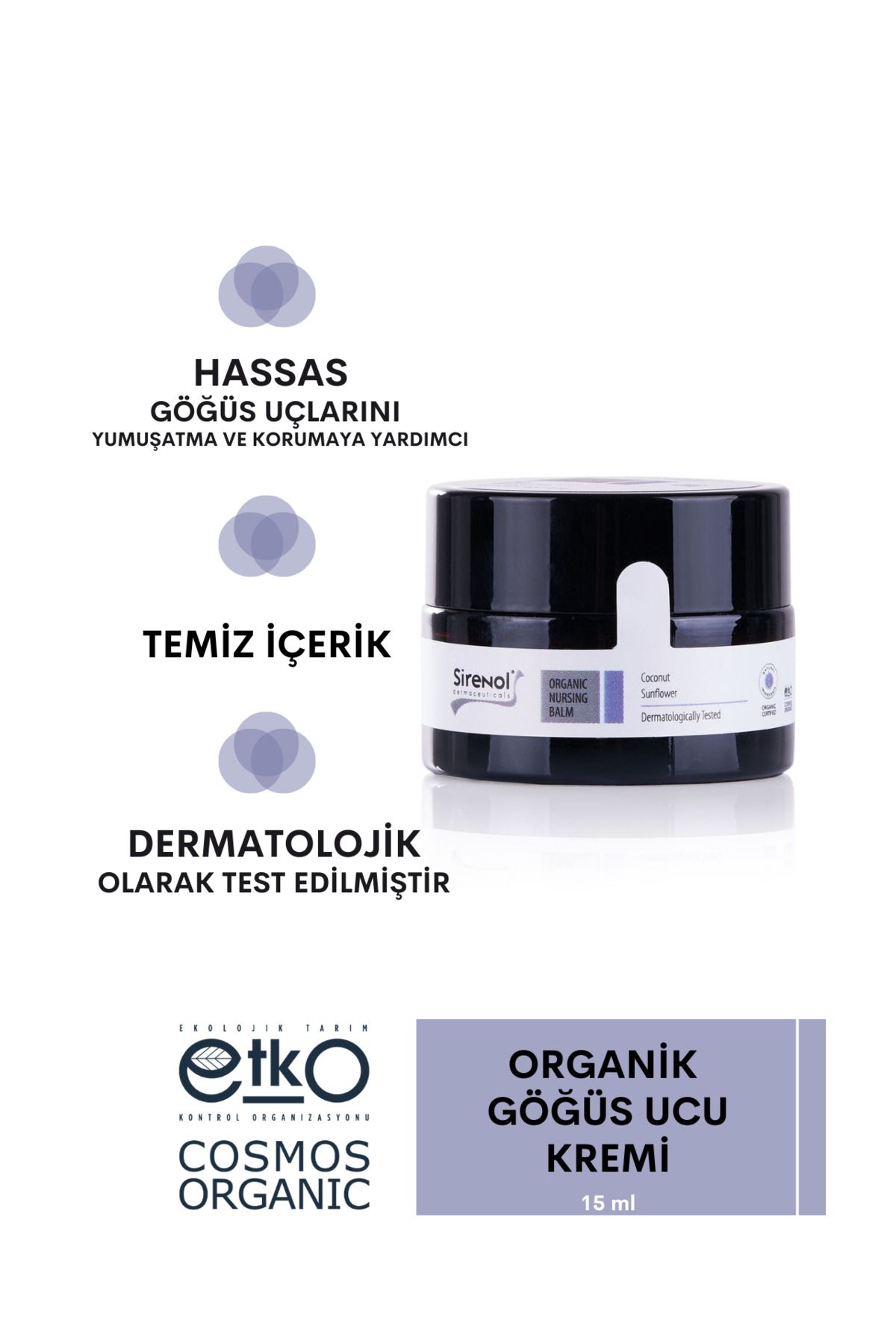 Sirenol Organik Göğüs Ucu Krem
