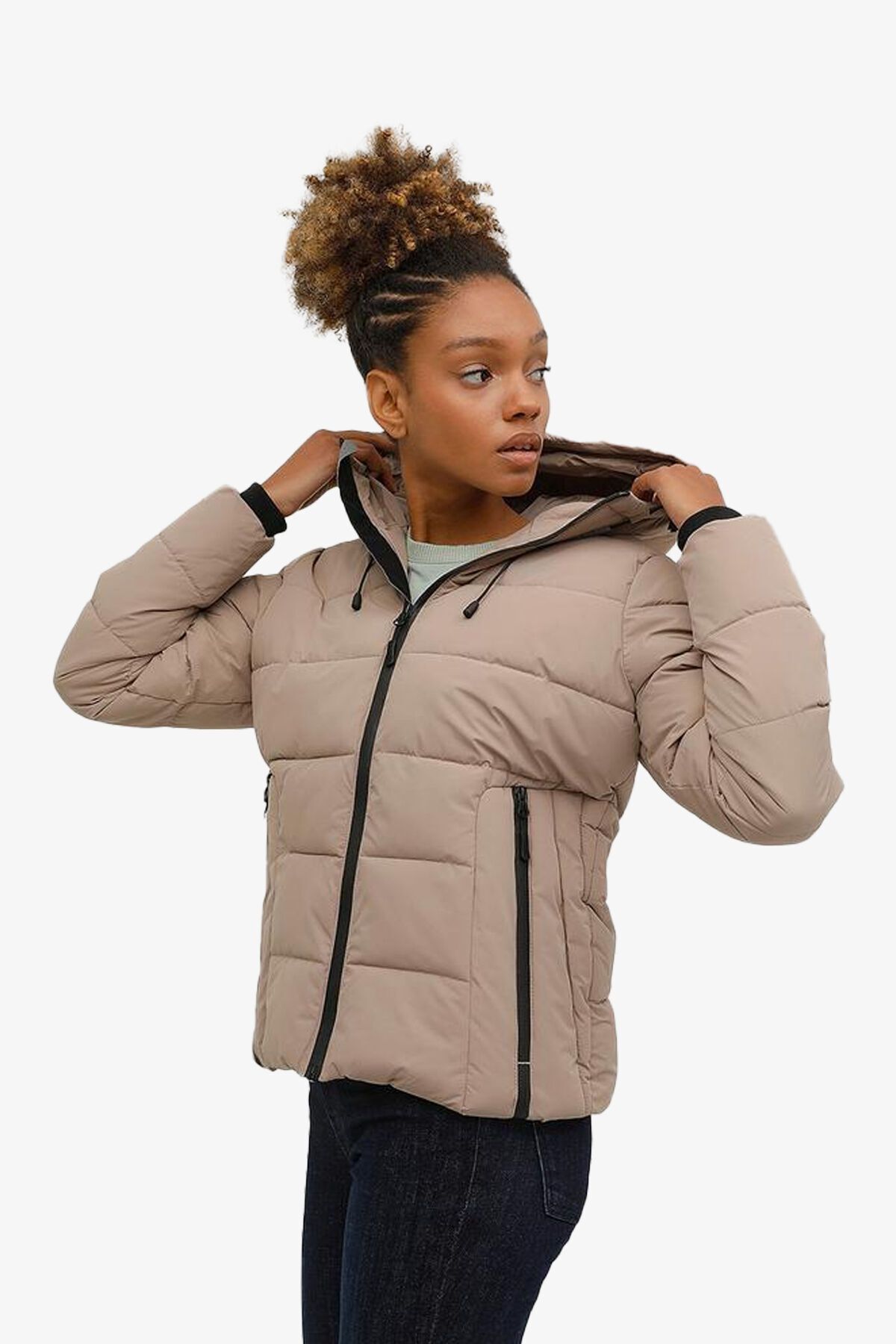 Beige anorak jacket sales women's