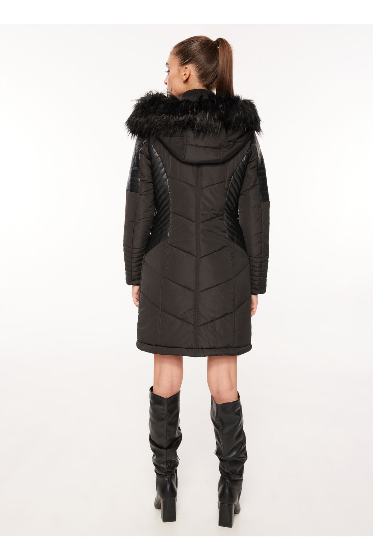ONLNEWLINETTE FUR HOOD COAT OTW