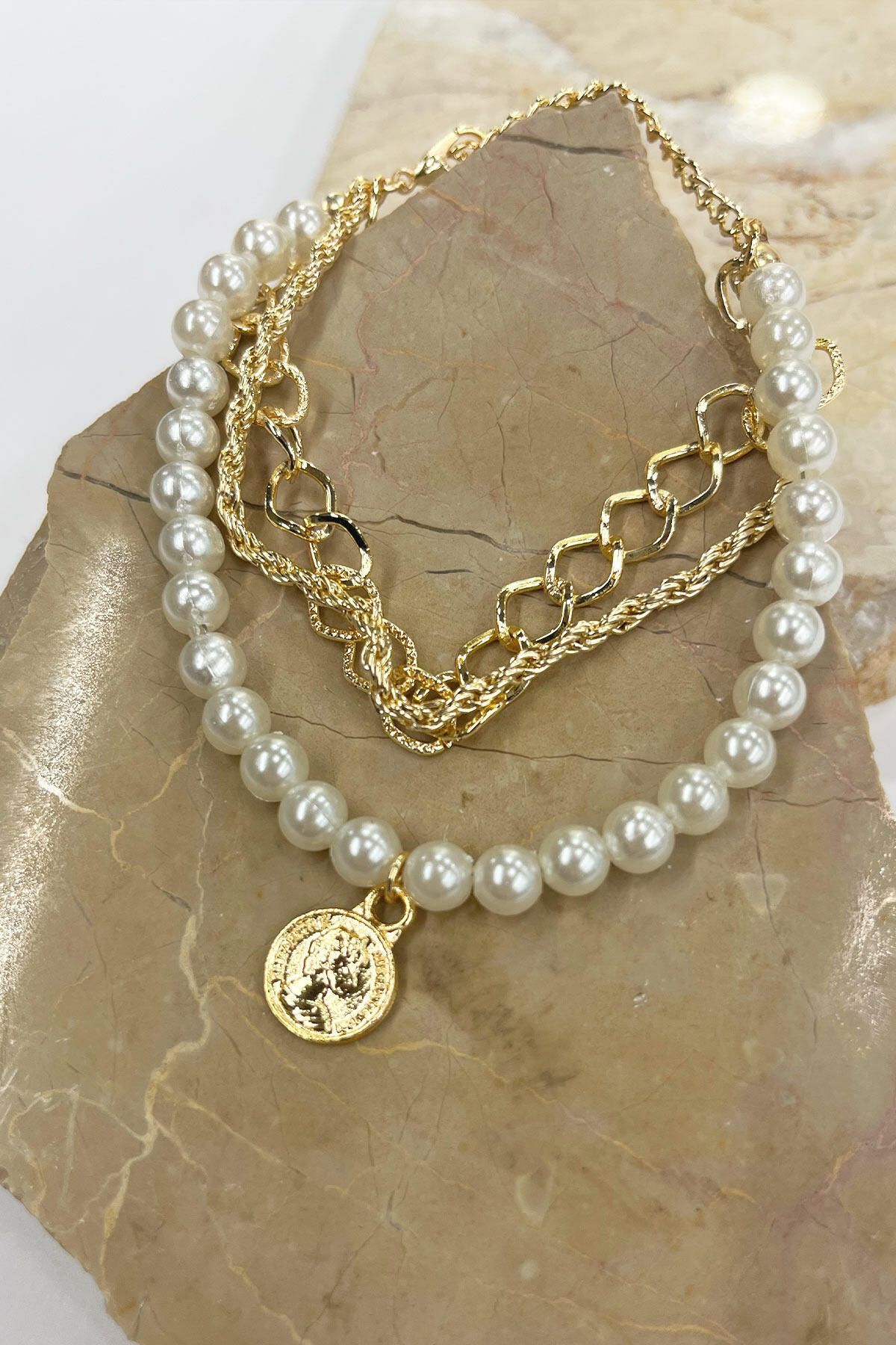 Manuka PEARL CHAIN BRACELET LIGHT YELLOW