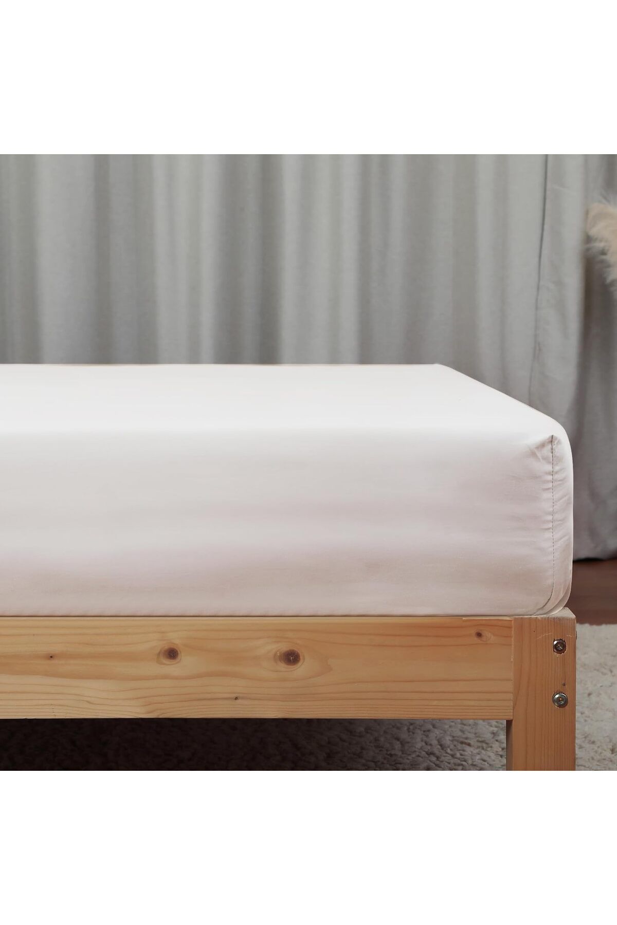 INTER Z-Plain Cotton Satin Fitted Sheet Set (3 Different Sizes) 5