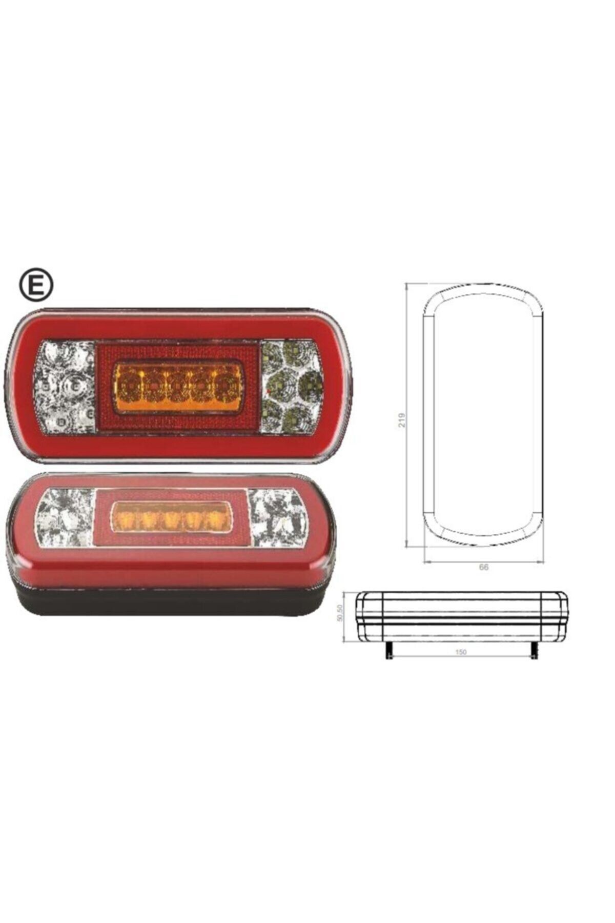 GPR AUTO PARTS-RECTANGULAR NEON LED STOP LAMP 24 VOLT NEW GENERATION 4