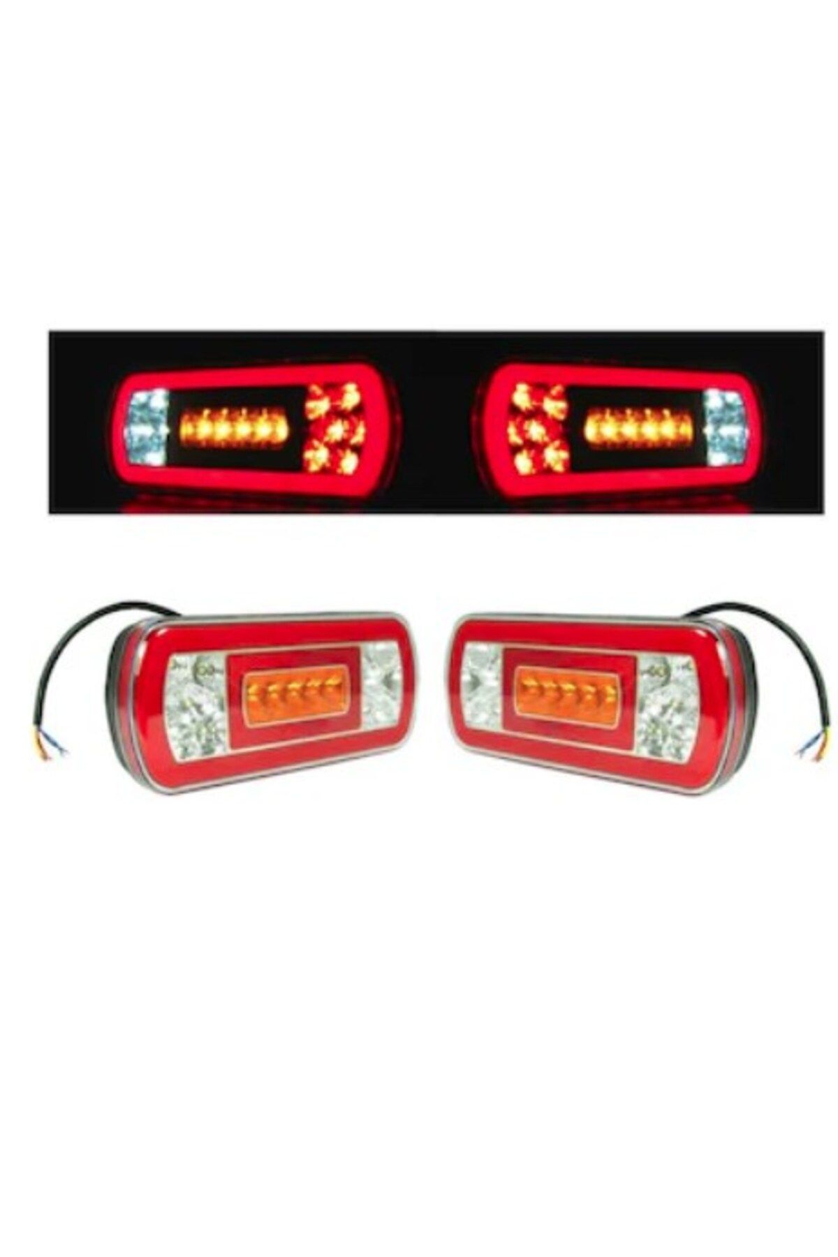 GPR AUTO PARTS-RECTANGULAR NEON LED STOP LAMP 24 VOLT NEW GENERATION 2