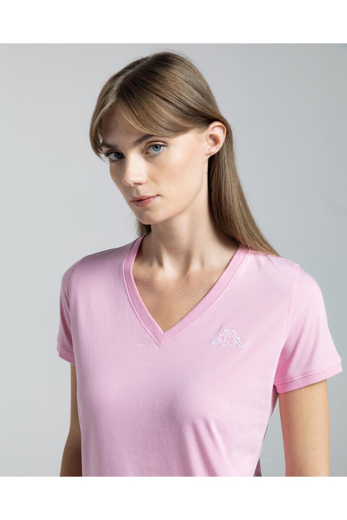 Kappa تی شرت منظم زنانه با لوگو Cabou Candy Pink