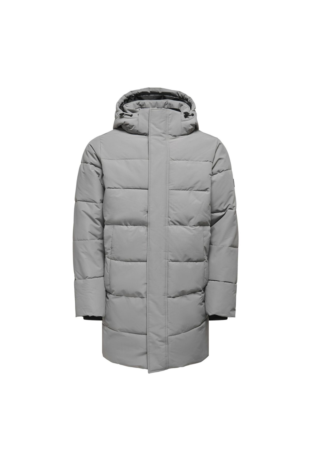 کت خاکستری مردانه Only Sons 22020156 ONSCARL LIFE LONG QUILTED Only & Sons