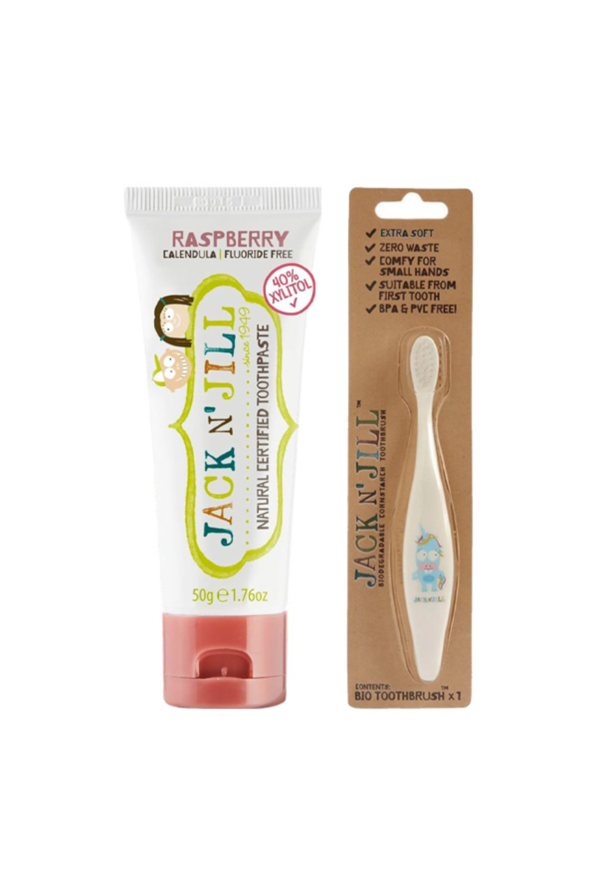 Jack N'Jill Jack N Jill Unicorn Diş Fırçası Ahududu Aromalı Diş Macunu 50 gr