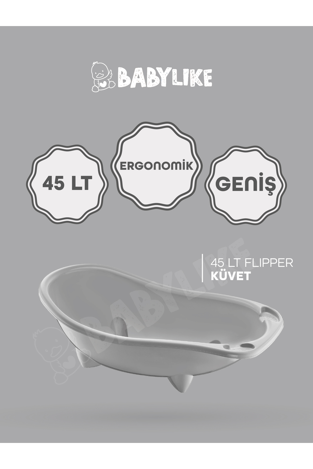 Babylike 3'lü Yenidoğan&bebek&çocuk Seti- Küvet Kova Maşrapa fotoğrafı 2 (önizleme)