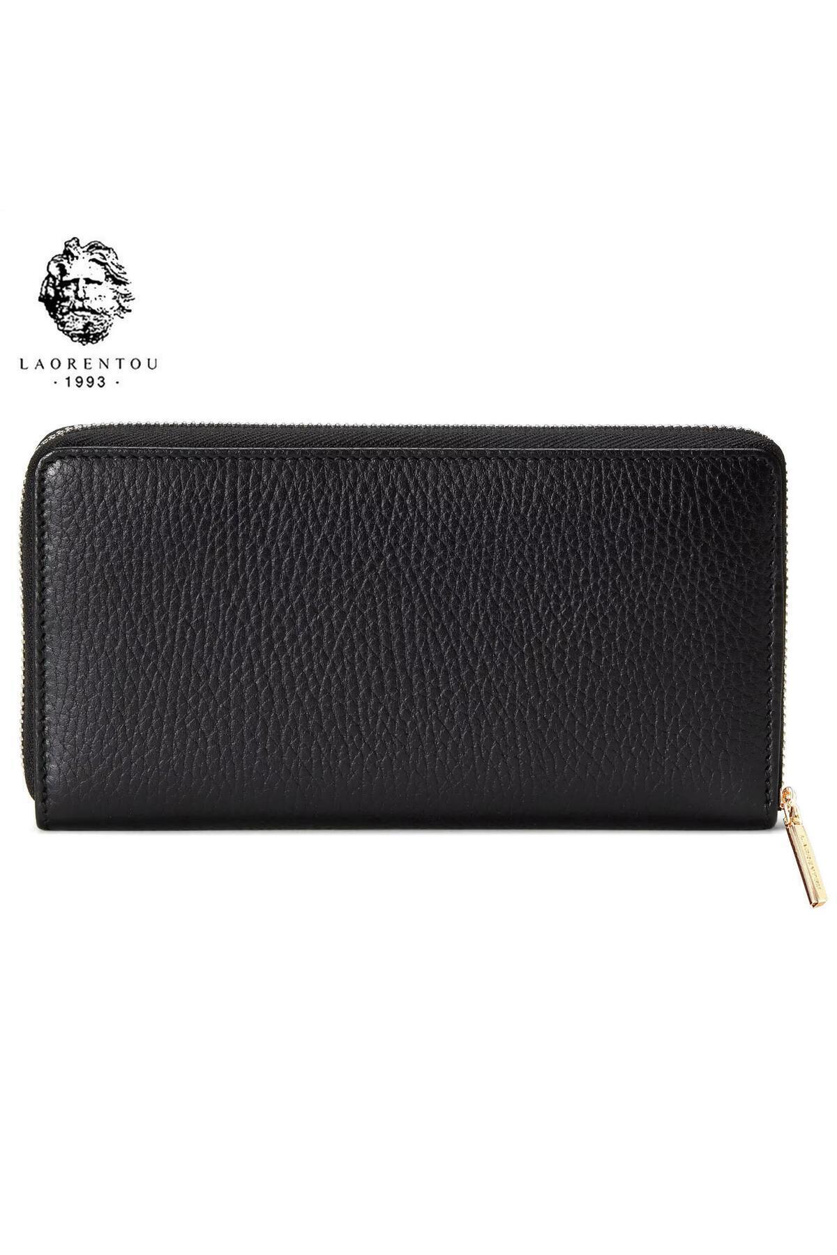 کیف پول مردانه مشکی Laorentou | PANCANI اورجینال - تصویر 4