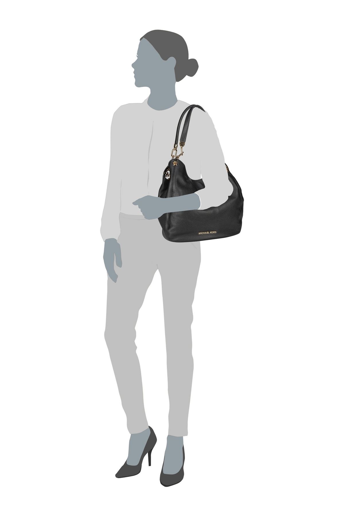Michael kors lillie outlet large chain shoulder tote
