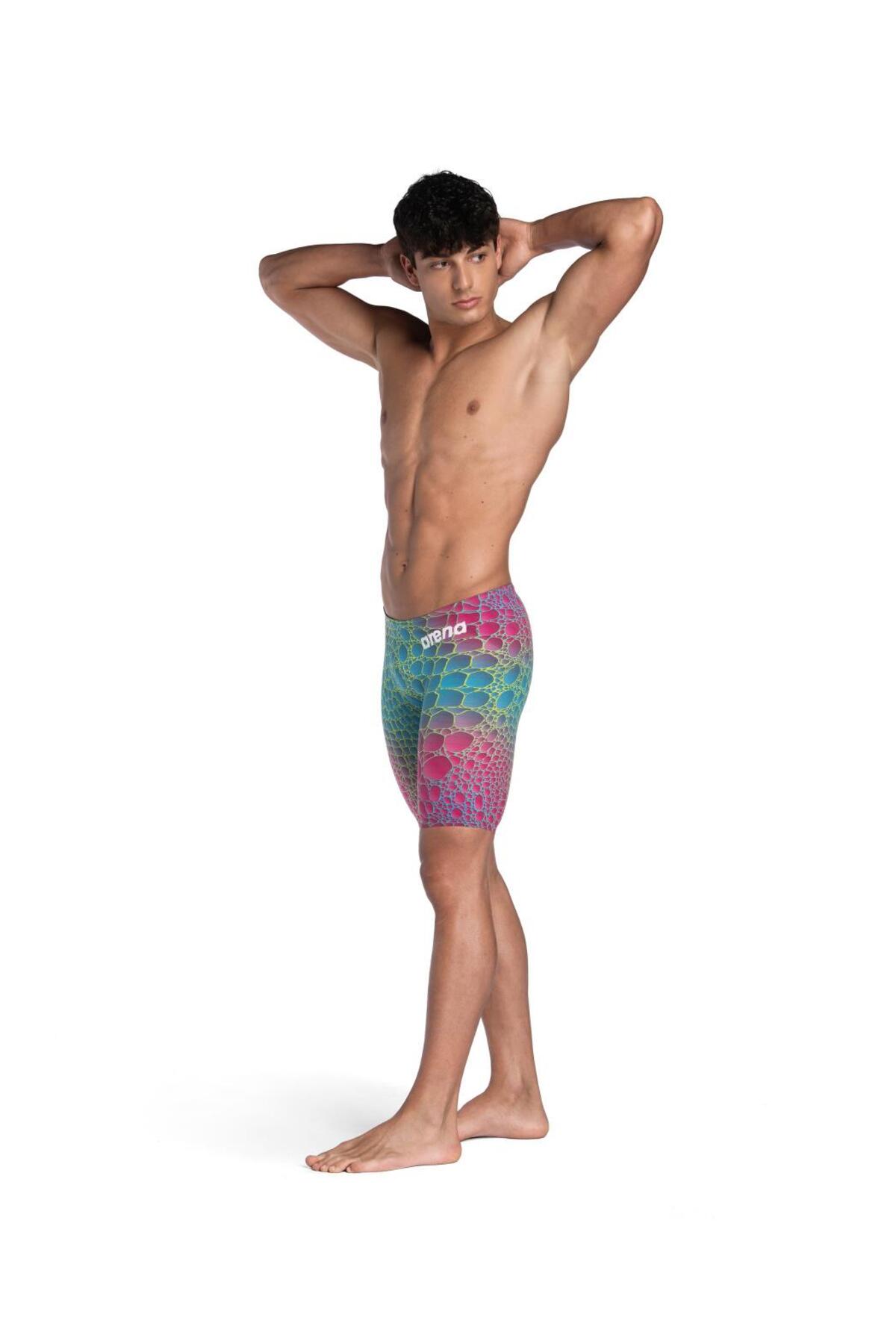 مایو شنا آرنا مردانه  سفید پوشاک ساحل طرح دار      Beachwear | ARENA TYCBCVHK7N169865699115961 TR - تصویر 3