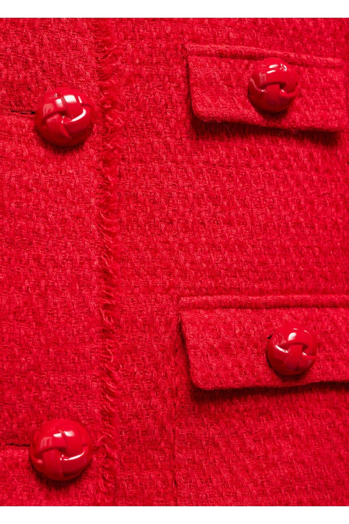 MANGO Woman-Tweed Pocket Jacket 6