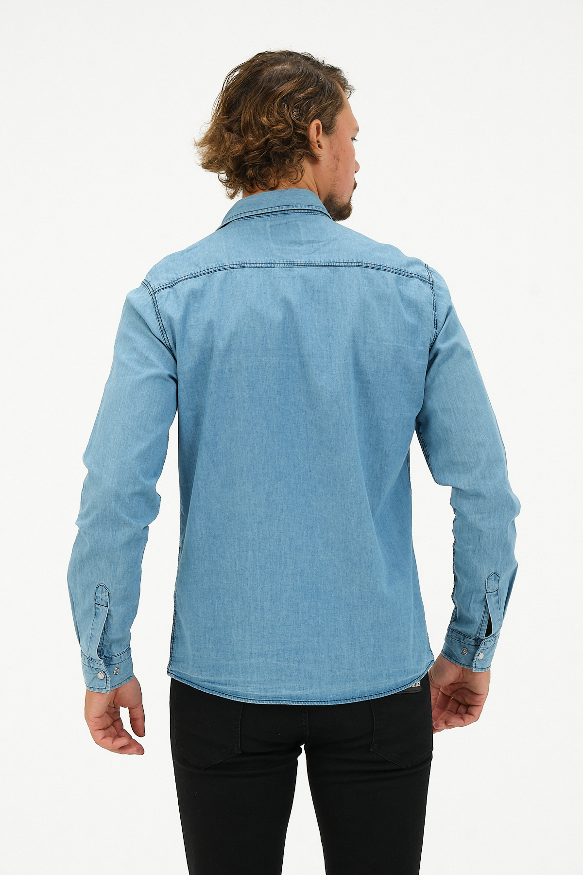 پیراهن مردانه آبی Catto Peak | 1254002 اورجینال - تصویر 8