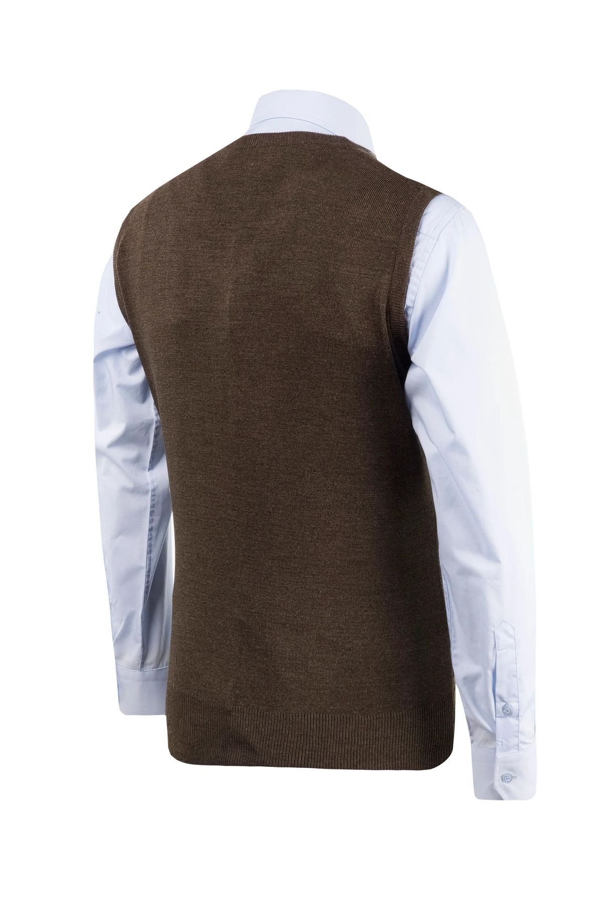 جلیقه بافت چند رنگ مردانه ژاکت لباس بافتنی V NECK الگوی رنگارنگ زمستان بافندگی قالب کلاسیک Çizgi Triko
