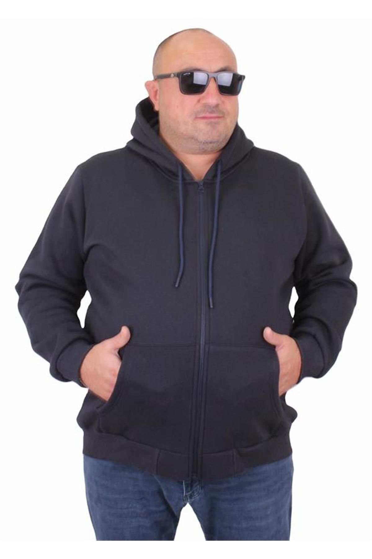 Starbattal Sweat Unisex Cu Glugă, Mărime Mare, Cu Glugă, 3 Dep, Marin Blue Masculin - 8XL