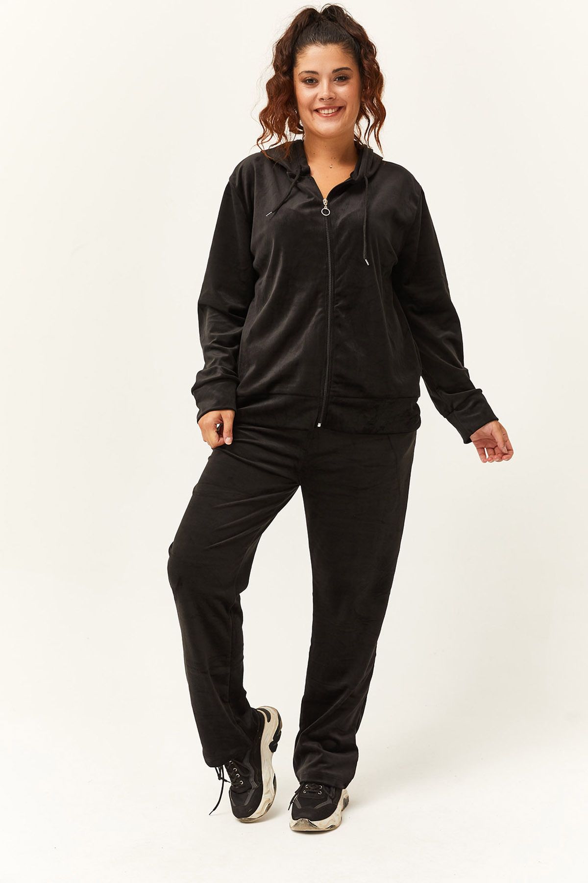 Women's plus shop size velour tracksuit