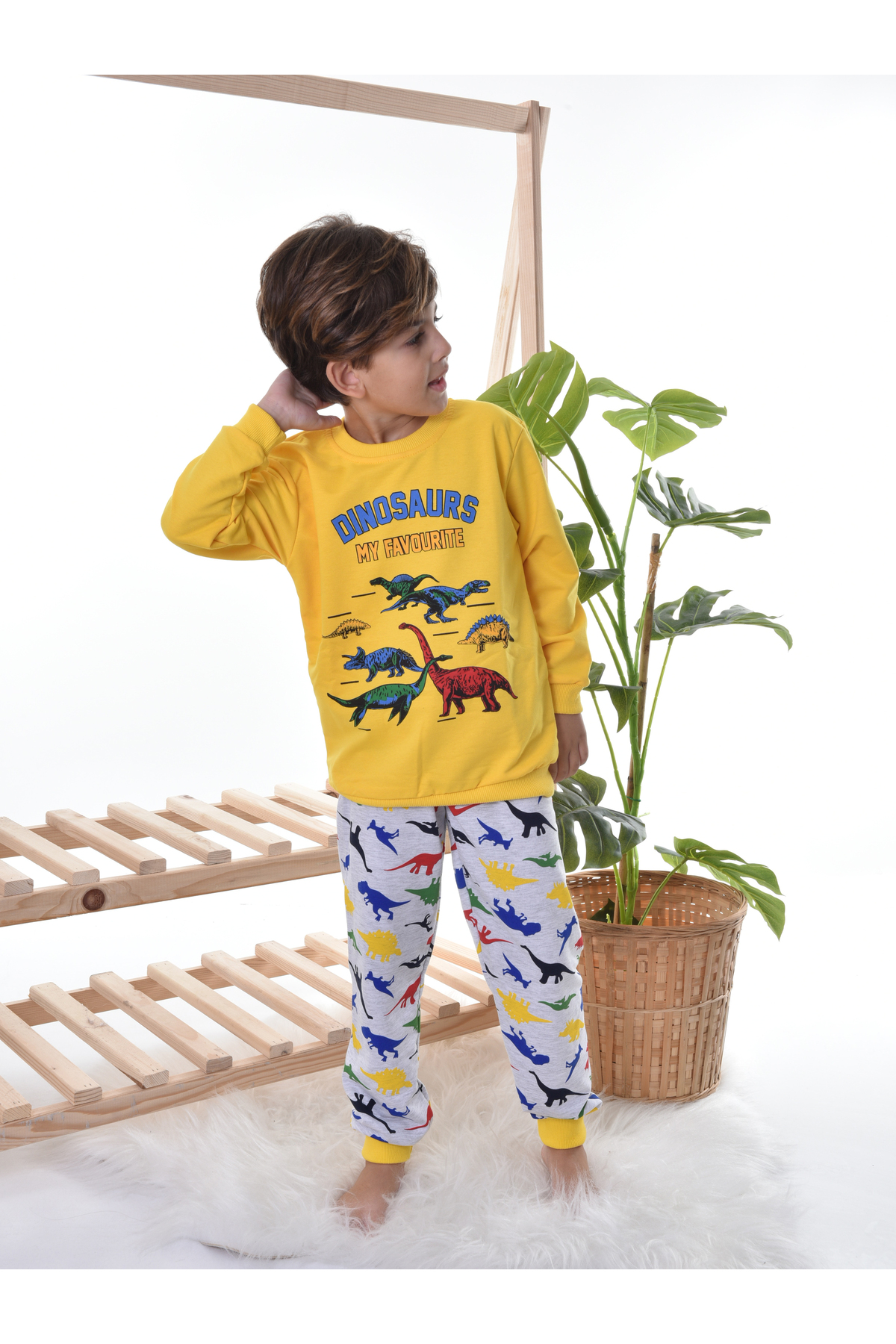 TUGSE My Dınosaurs Çocuk Pijama Takım fotoğrafı 2 (önizleme)