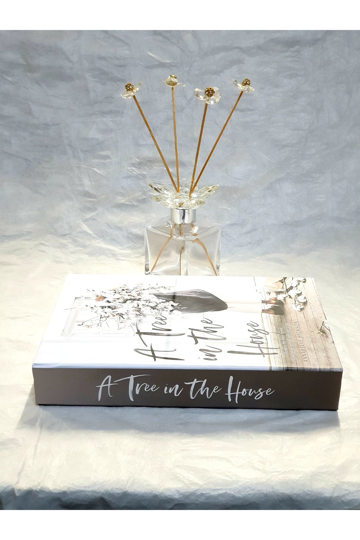 Saccura Decor-Cutie decorativă pentru cărți, cutie decorativă deschisă crem și maro 5