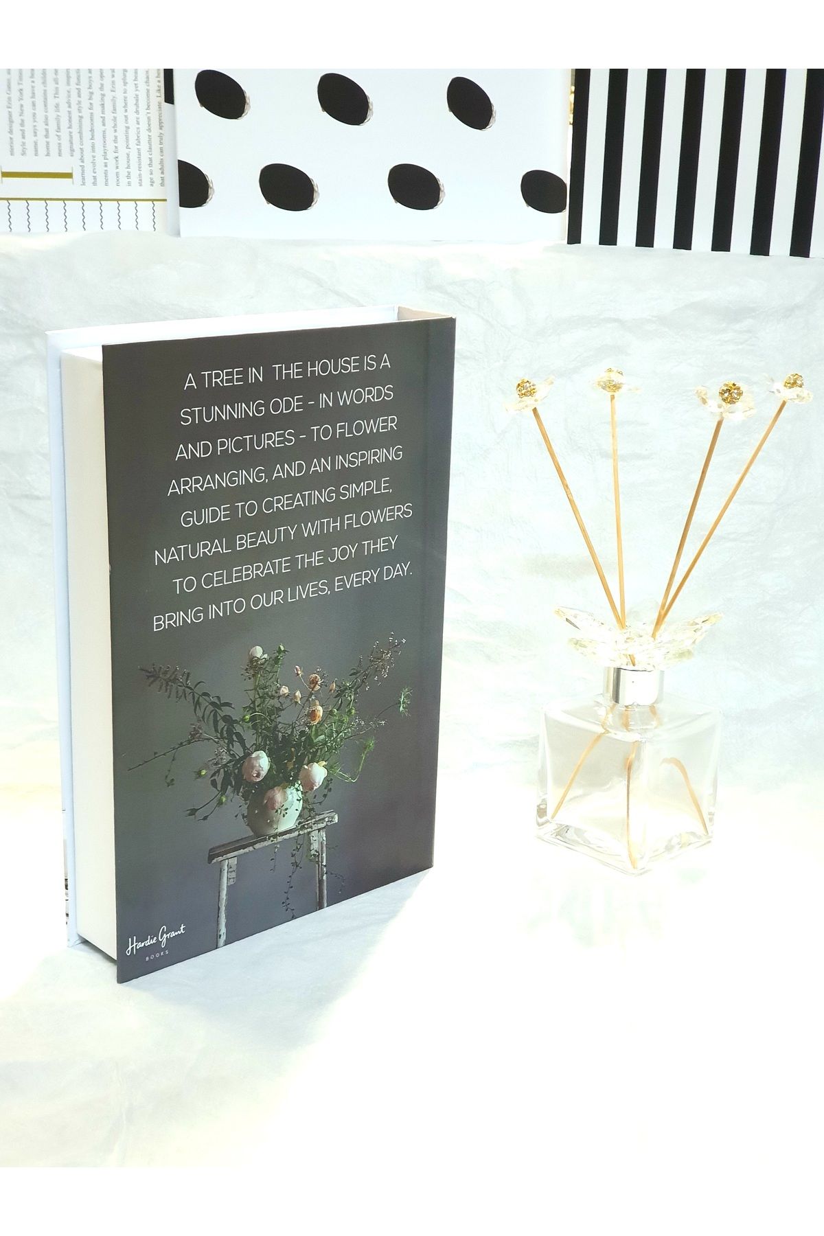 Saccura Decor-Cutie decorativă pentru cărți, cutie decorativă deschisă crem și maro 3