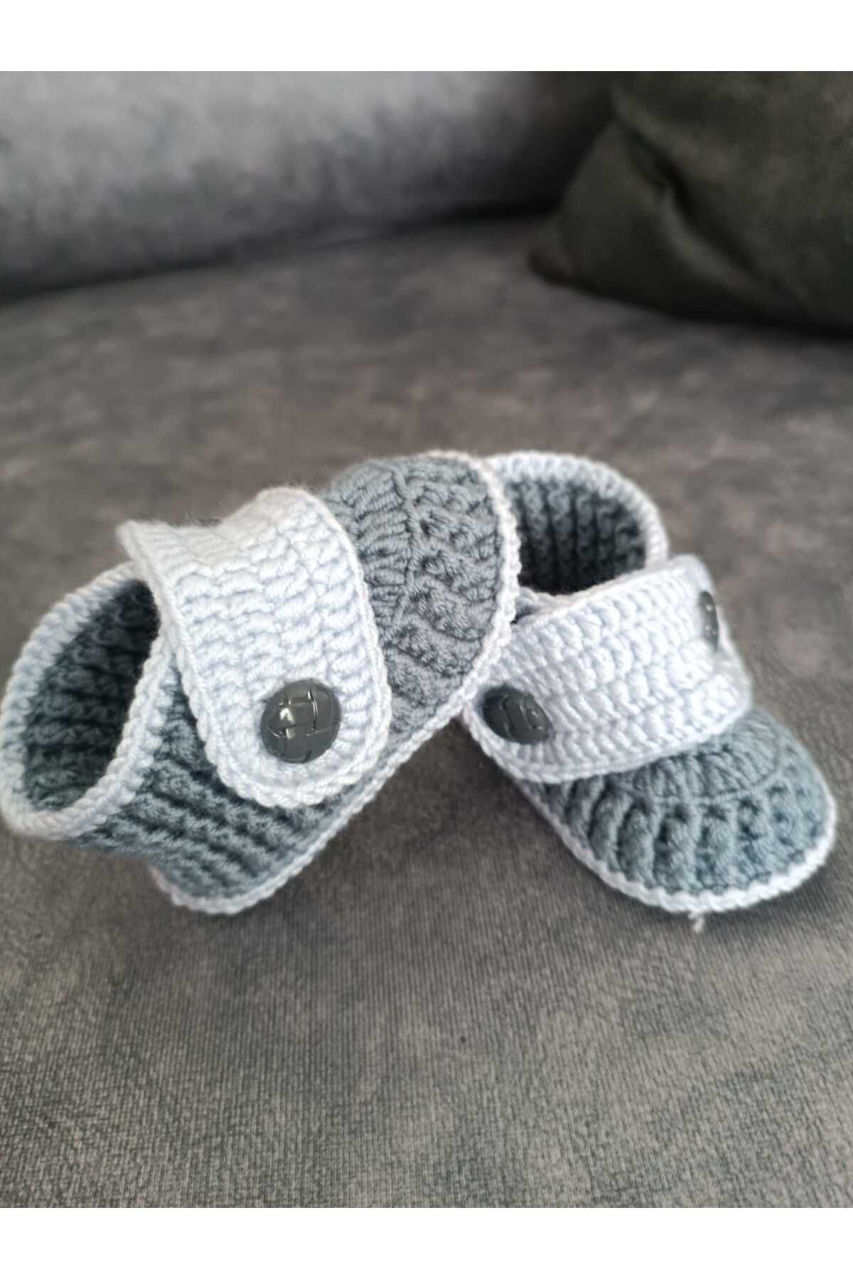 Grey baby booties new arrivals