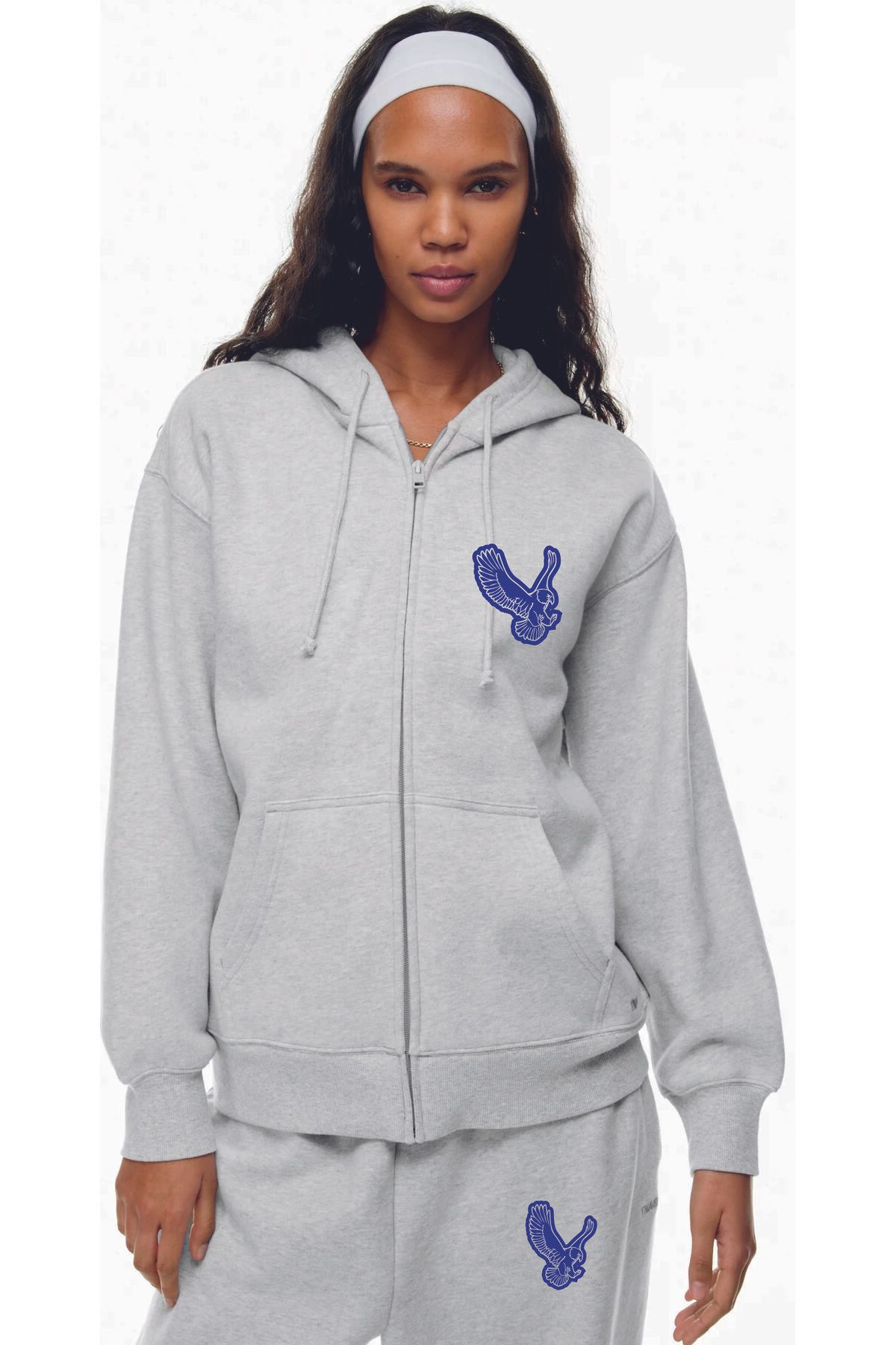 LADY FACE Sweatsuit set Gray Oversize Trendyol