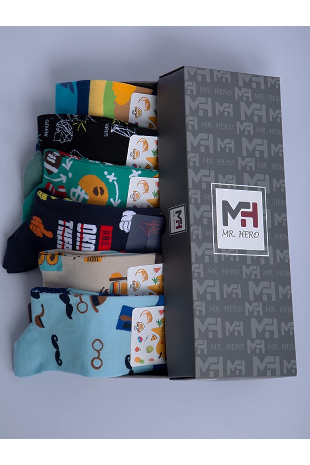 MRHERO-1011 Multi Colored Men's Esoteric Elements Space Themed Socket Socks 2