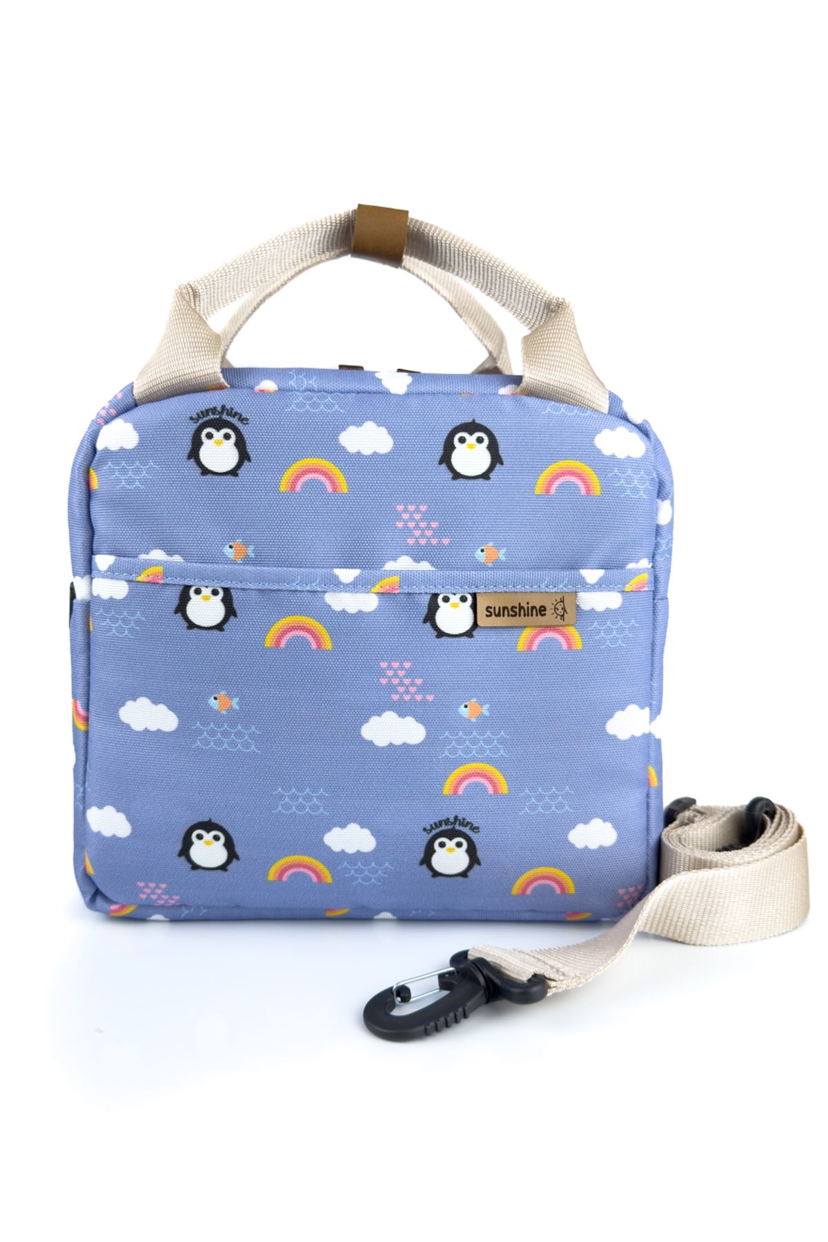 Sunshine Blue Waterproof Fabric Insulated Lunch Bag Thermal Bag