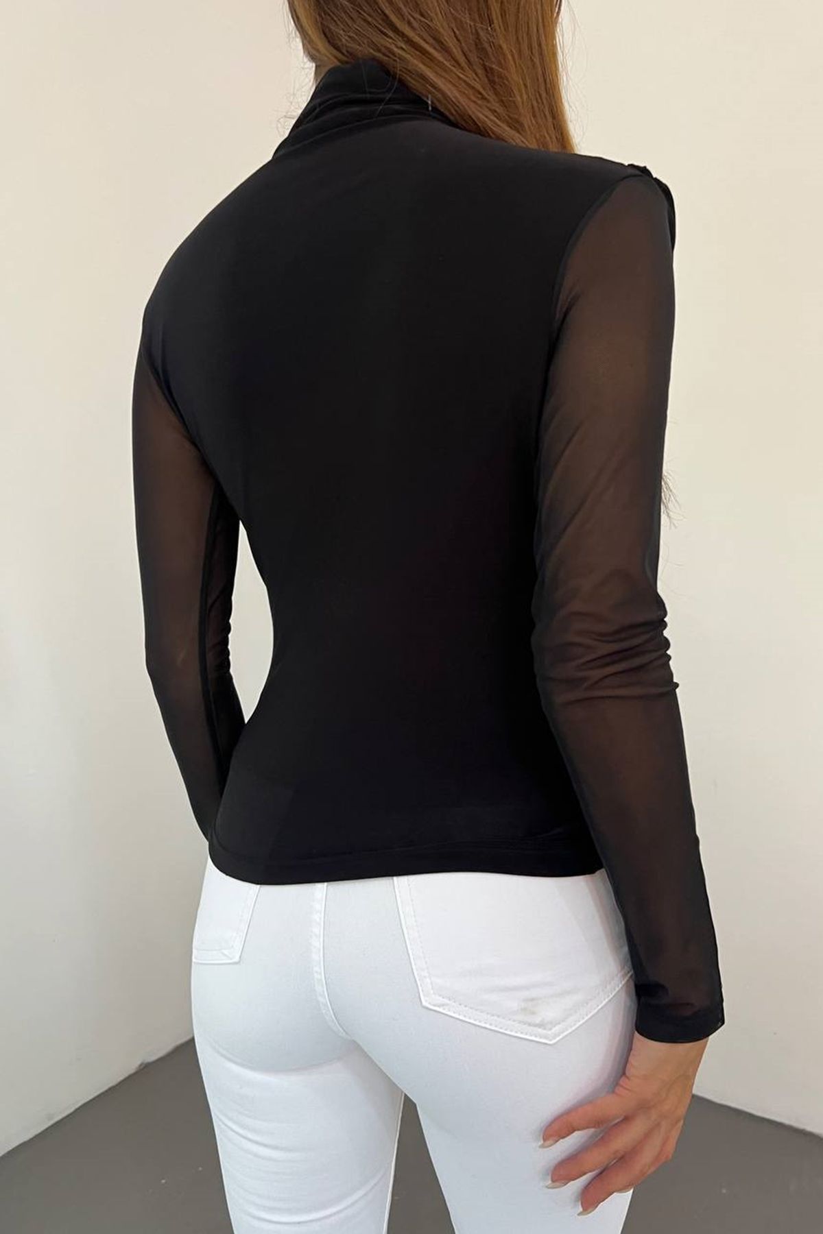 lovebox Flexible Sandy Fabric Transparent Tulle Sleeve Detailed