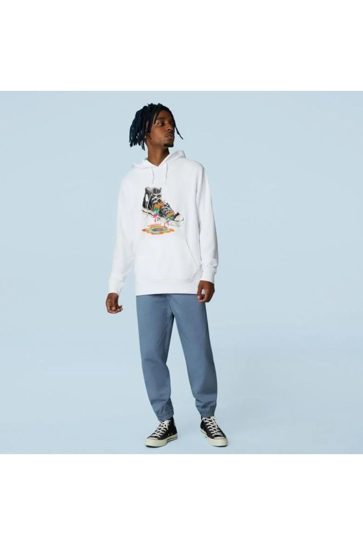 Converse white sweatshirt clearance