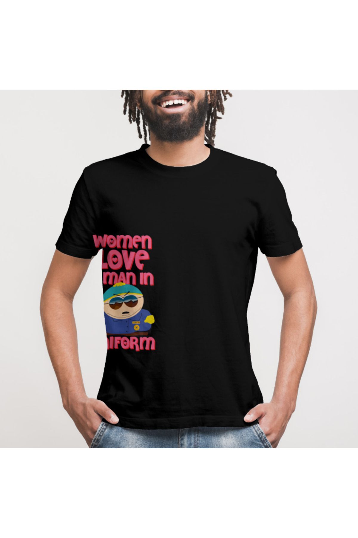 Built By Crazy-Unisex Cartman Woman Love A Man In Uniform T-Shirt 4