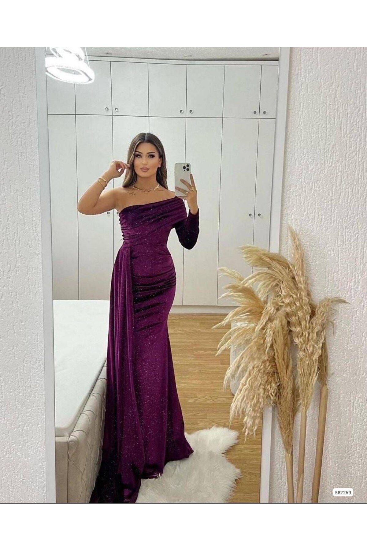 Purple velvet prom dress top