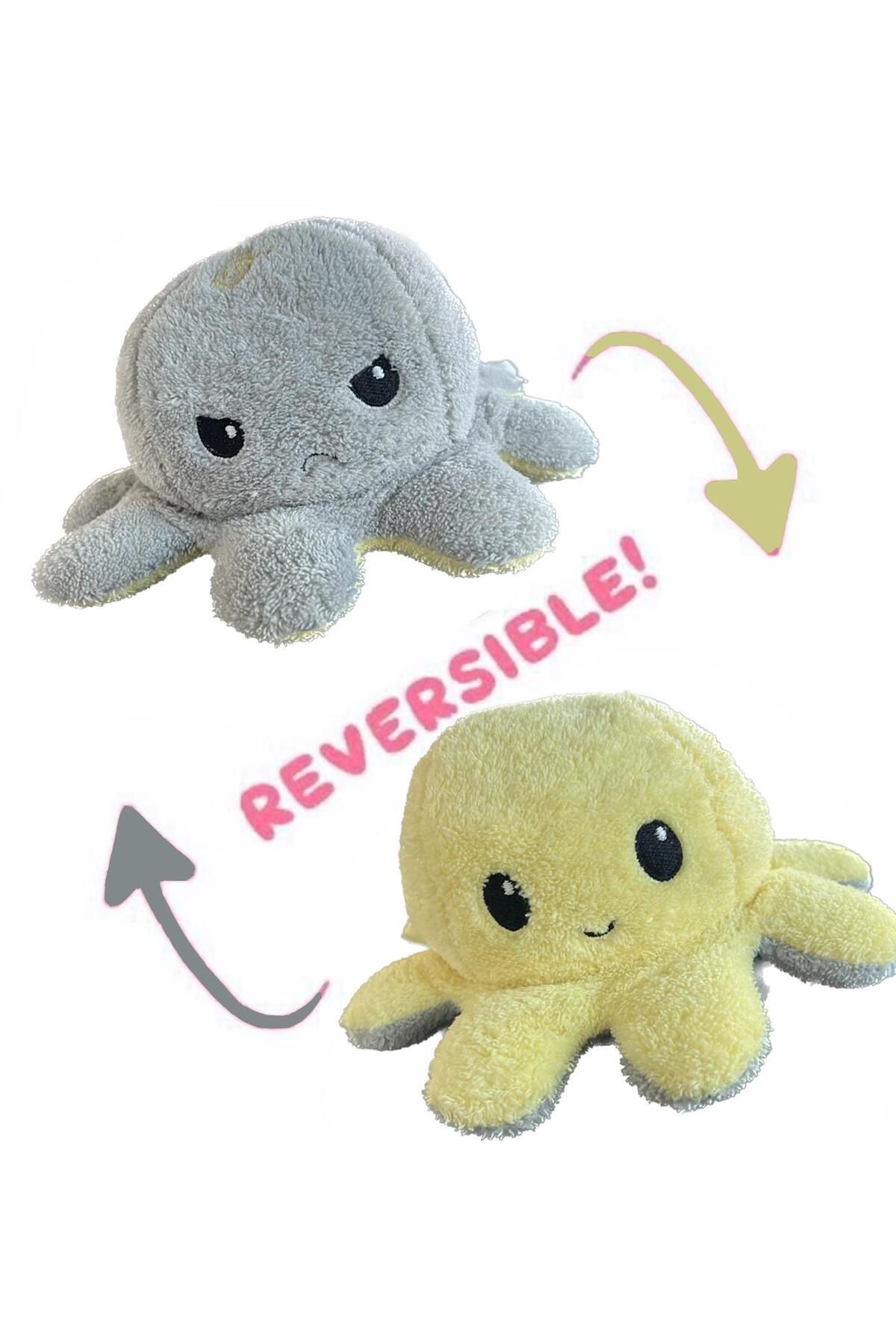 Sole-Plush Double Sided Mood Octopus - Share Your Spirit with the External World 3