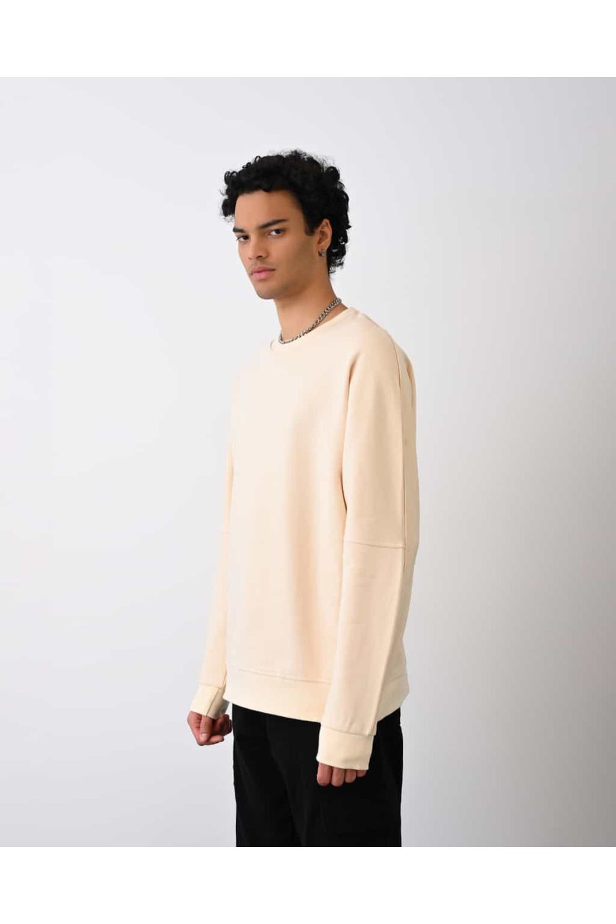 MARRAKECH-segmented planting model doubleface combed cotton chopped oversize cut unisex model 2
