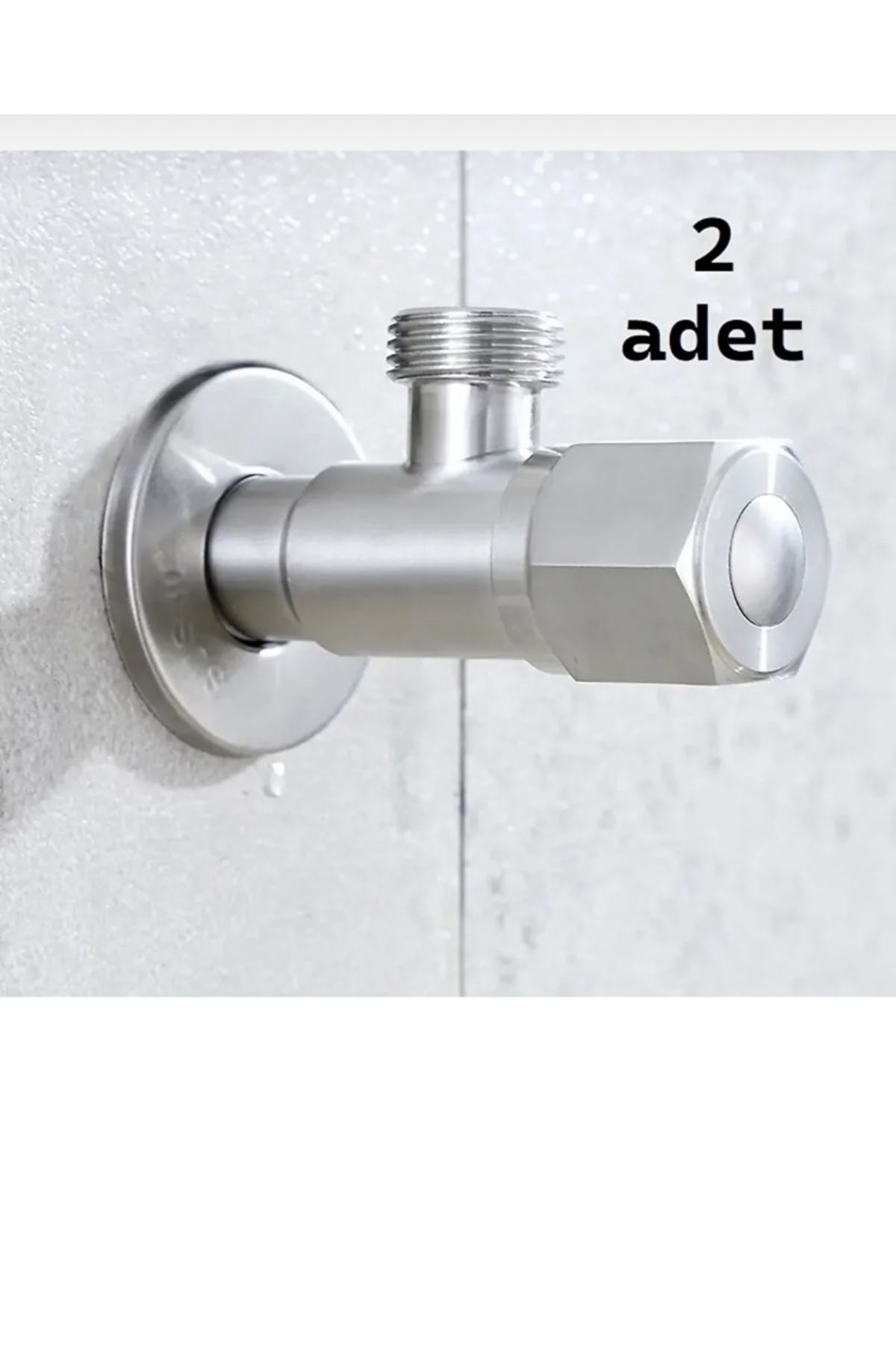 İSAOĞLU YAPI-Bidet Faucet Matte Chrome Bidet Faucet 2 Pieces Stain and Lime Resistant Inox Intermediate Tap 2