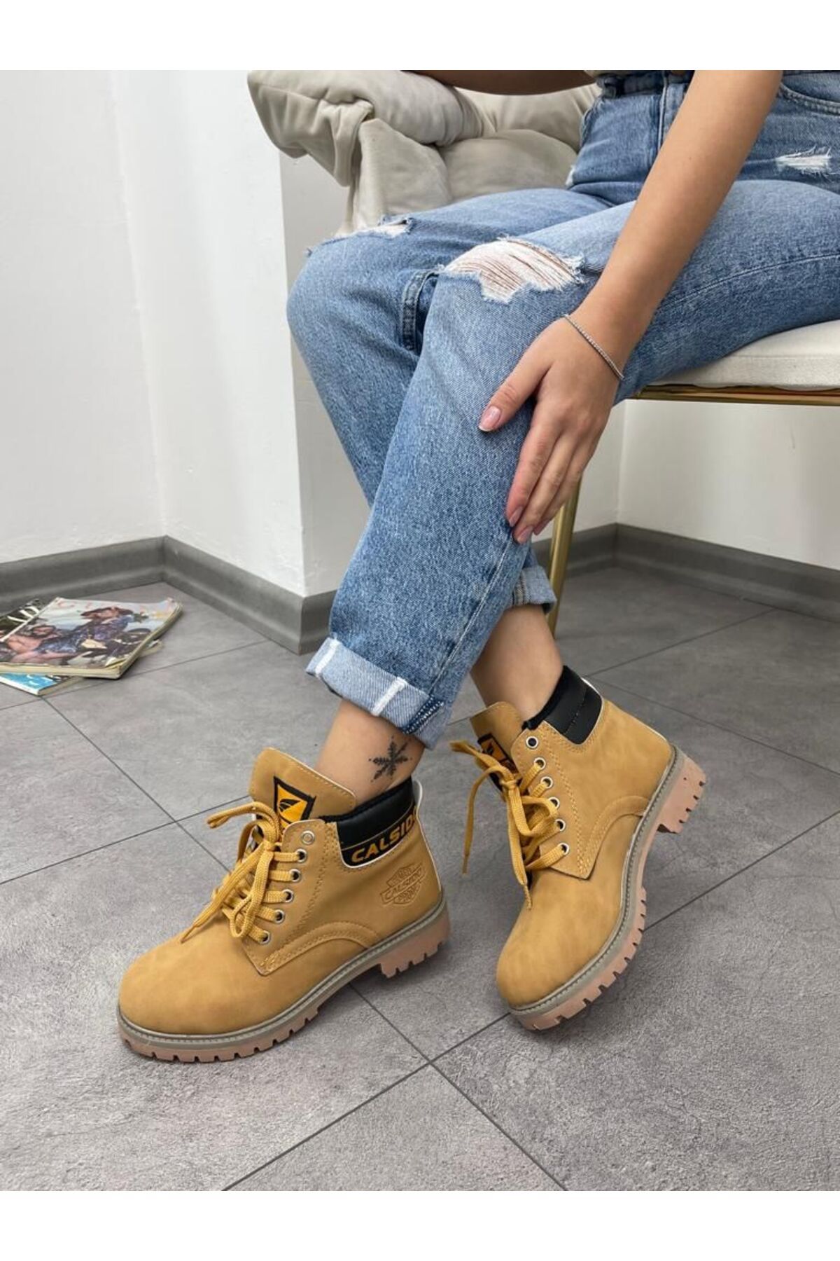 Calceus ankle clearance winter leather boots
