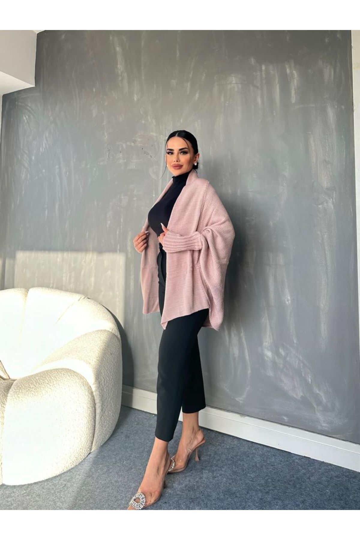 Cardigan poncho deals style