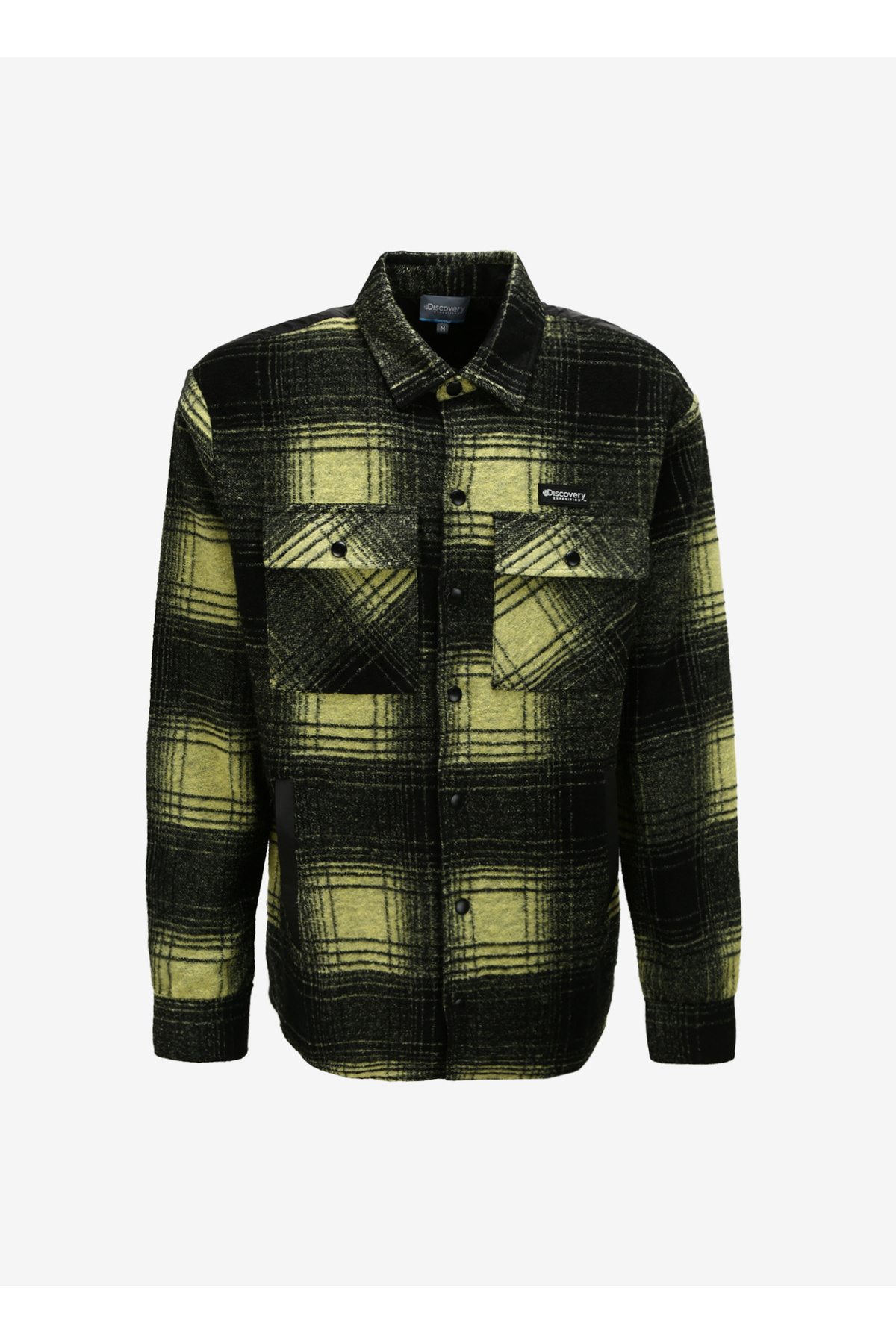 دیسکاوری اکسپدیشن پیراهن مردانه چهارخانه طرح‌دار زرد - مشکی D3WM-GML2