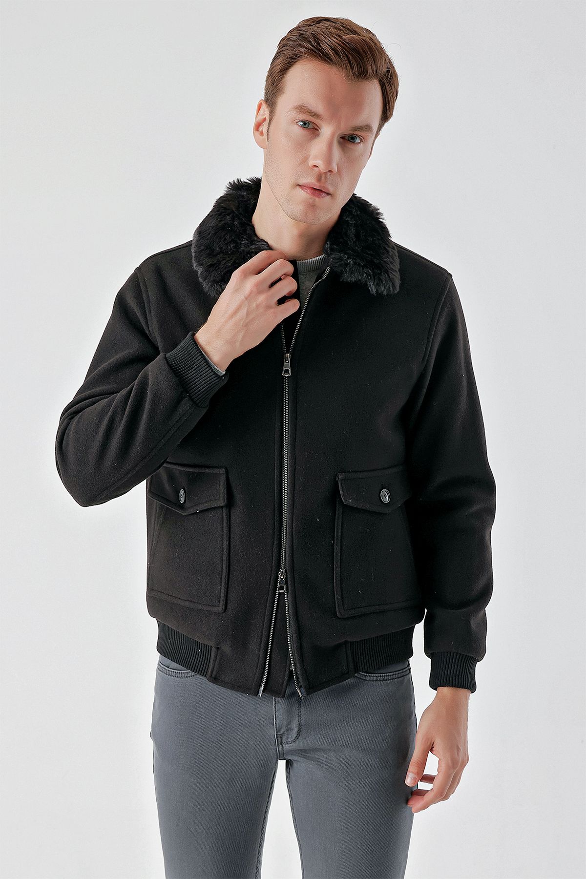 Short borg sales jacket
