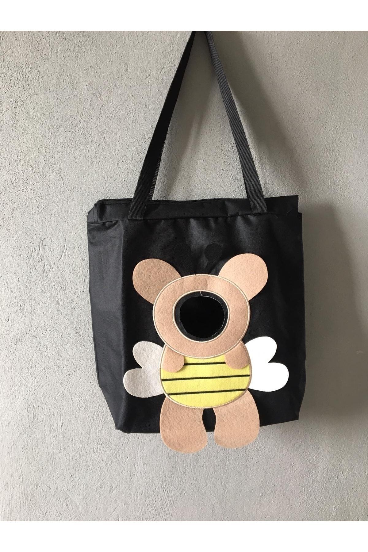 HAYHAYPETSHOP Arı Figürlü Kedi Taşıma Çantası Kol Çantası