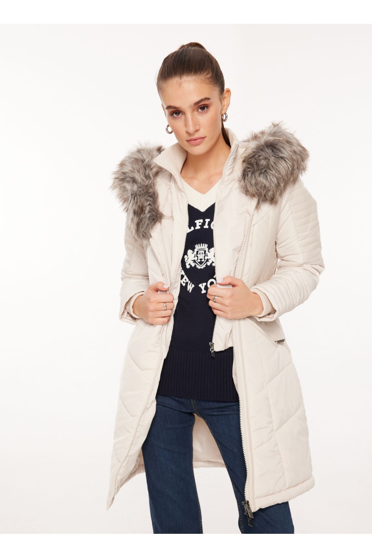 Only linette outlet fur hood
