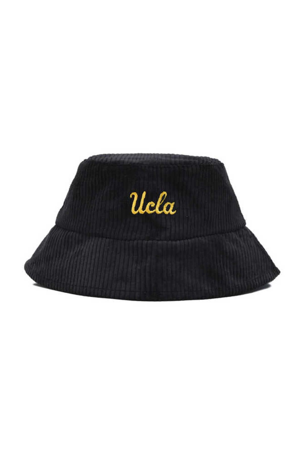 Ucla مشکی Bucket-Velvet کلاه دوزی یونیسکس